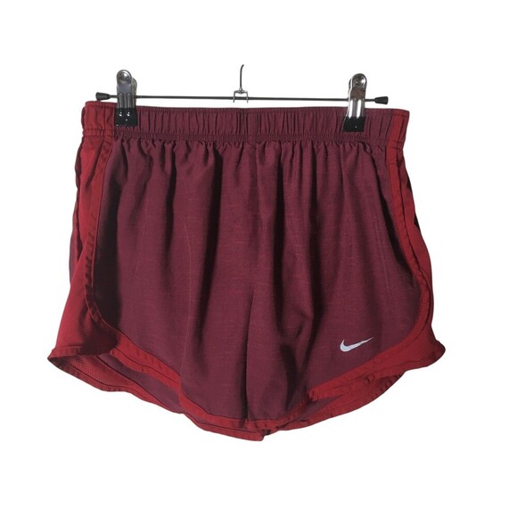 Nike Shorts Wonen’s Size Medium Maroon Red Dri Fit Running Burgundy Stretch - Picture 1 of 6